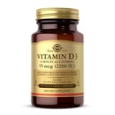Solgar Vitamin D3 (Cholecalciferol) 55 mcg (2200 IU), 50 Vegetable Capsules - Helps Maintain Healthy Bones & Teeth - Immune System Support - Non-GMO, Gluten Free, Dairy Free, Kosher - 50 Servings