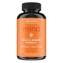 WellPath Mind Brain Supplement for Memory and Focus with Lion's Mane | Ginkgo Biloba and L-Theanine for Long Term Cognitive Support | Vegan, Non-GMO, 60 Ct