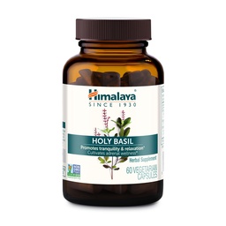 Himalaya Holy Basil Capsules-Herbal Adrenal Support for Stress Relief, Reduce Cortisol, Relaxation, Energy Support and Occasional Sleeplessness - Vegan, Non-GMO, Gluten Free, 720 mg, 60 Capsules