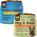 Natural Dog Company Dog Supplements for Seniors & Active Dogs - Multivitamin Chews & Hip & Joint Relief - Complete Nutritional Support for Joint Health, Vitamins for Dogs, Energy, & Vitality