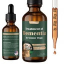 Senior Dog Supplements for Brain Health & Nervous System Support, Mushroom Supplement for Dogs, Dementia Supplement for Calming & Relaxation, Addresses Getting Lost, Social Withdrawal - 59 ML