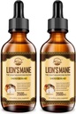 Nature's live Lions Mane Supplement, Liquid Mushroom Extract Drops, 8 Mushrooms Complex for Immune System, Memory, Focus Boost, Mushroom Supplement with Lion's Mane, Cordyceps, Reishi, Vegan, 2 Pack