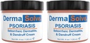 Extra Strength Psoriasis Cream (2 Pack) - Seborrheic Dermatitis & Dandruff Lotion - Advanced Moisturizing Relief Formulated to Treat Itchy Flakey Inflamed Skin and Prevent Future Flares - 4.0 oz ea.