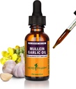 Herb Pharm Mullein Garlic Oil: Infused Oil for Topical External Use with Certified Organic Mullein Extract, Garlic Extract, Calendula & Responsibly Wildcrafted St. John's Wort, 1 oz