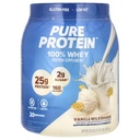 Pure Protein Powder, Whey, High Protein, Low Sugar, Gluten Free, Vanilla Cream, 1.75 lbs