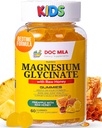 Magnesium Glycinate Gummies 100mg for Kids and Adults - Glicinato de Magnesio