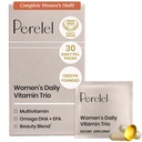 Perelel Womens Daily Vitamin Trio, Multivitamin, Omega 3 Dha + EPA, & Beauty Blend Supplements for Nutrient Support & Overall Wellness, Soy, Dairy & Gluten Free Non GMO Formula, 30 Daily Pill Packs