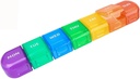 Weekly Pill Organizer Case, Large 7-Day Daily Pill Box Container, Colorful Portable Detachable Medicine Dispenser, Meds Reminder Holder for Medication, Vitamin, Fish Oil, Supplements, Capsule
