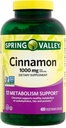 Spring Valley Cinnamon Supplement 1000mg, 400 Vegetarian Capsules, Contains Cassia, Not Ceylon. Herbal Supplement for General Wellness. Luall