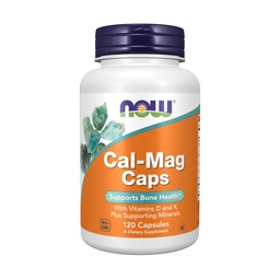NOW Supplements, Cal-Mag with Zinc, Copper, Manganese and Vitamin D, 120 Capsules