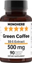 MONOHERB Green Coffee Extract 500 mg - 90 Vegetarian Capsules
