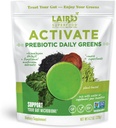 Laird Superfood Activate Prebiotic Daily Greens Powder Drink Supplement, Himalayan Shilajit Powder and Functional Mushrooms, Supports Gut Microbiome, 4.2 Oz Bag, Pack of 1