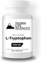 1500mg High Dose L-Tryptophan Max in Easy-to-Swallow Capsules | Gluten-Free, Non-GMO | 40 Servings (Single)