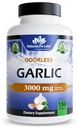 NaturaLife Labs Odorless Garlic – Concentrated 100:1 Garlic Extract with Olive Oil – 150 Softgels – Non-GMO, Gluten-Free
