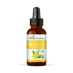 Herbal Goodness Mullein Leaf Extract - Mullein Drop for Lungs Detox, Herbal Expectorant and Antioxidants Properties for Respiratory & Digestive Health - Mullein Tincture 1oz