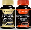 WELLNESS LABSRX Quercetin with Bromelain | Lions Mane Capsules