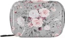 Watercolor Flower Pill Box 7 Day Pill Case Travel Pill Organizer Bag with Zipper Portable Weekly Vitamin Medicine Supplement Holder Pouch Bag