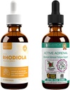 Rejuvica Health Active Rhodiola + Active Adrenal - Support Energy + Stress - Liquid Delivery for Better Absorption - Rhodiola, Ashwagandha, Holy Basil & More!