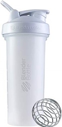 BlenderBottle Classic V2 Shaker Bottle Perfect for Protein Shakes and Pre Workout, 28-Ounce, White