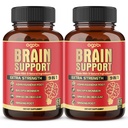 agobi 9in1 Brain Support Supplement - 2 Packs 60 Counts Blended Ashwagandha, Panax Ginseng, Gotu Kola, Ginkgo, Black Pepper & More - Accuracy, Focus, Memory & Energy Production Support