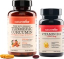 NatureWise Curcumin Turmeric 2250mg & Vitamin B12 1000mcg Softgels Joint Support Energy Levels 60 Count