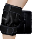 REVIX Ice Wrap for Knee Discomfort, Reusable Knee Ice Pack Wrap with Cold Compress Therapy for Muscle Ache, Promotes Post-Workout Recovery, Soft Plush Lining, Black