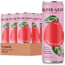 Gloss Leaf Collagen Iced Tea (Zero-Sugar, Peach): Brewed Black Tea with Collagen Peptides Protein & Vitamin C, Beauty & Anti-Aging, 12 Fl Oz, 6 Pack