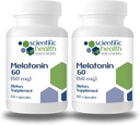 Melatonin 60mg | High Dosage Melatonin in Easy-to-Swallow Capsules | Vegan, Non-GMO & Gluten-Free | US-Made Extra Strength Melatonin (2-Pack)