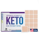 Keto Patch with B12 Methylcobalamin and Vitamin Guarana B12 Patch for Energy - 30 Day Supply Keto & Vitamin B12 Patches - Made in The USA