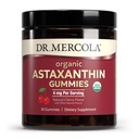 Dr. Mercola Organic Astaxanthin Gummies, 30 Servings (30 Gummies), 4 mg Per Serving, Dietary Supplement, Antioxidant and Immune Support, Certified Organic, Non-GMO