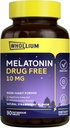 Melatonin 10 mg, Natural Strawberry Flavor, Easy-Melted, Nighttime Rest, Mind Calm, 90 Tabs