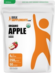 BulkSupplements.com Organic Apple Powder - Apple Fruit Powder, Fiber Supplement for Digestive Support - Natural & Gluten Free, 5g per Serving, 250g (8.8 oz) (Pack of 1)